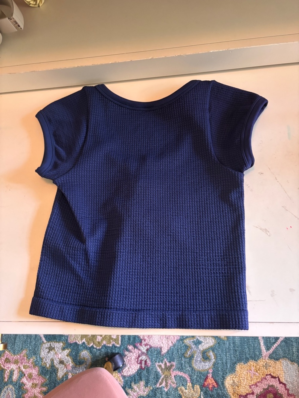 Altar’d State Navy Ribbed Top - Picture 3 of 3